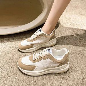 New thick-soled casual dad shoes soft-soled color-blocking sports Size 8